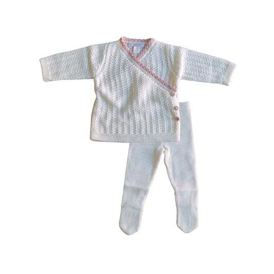 Chant De Joie Knitted Cross Girl Set