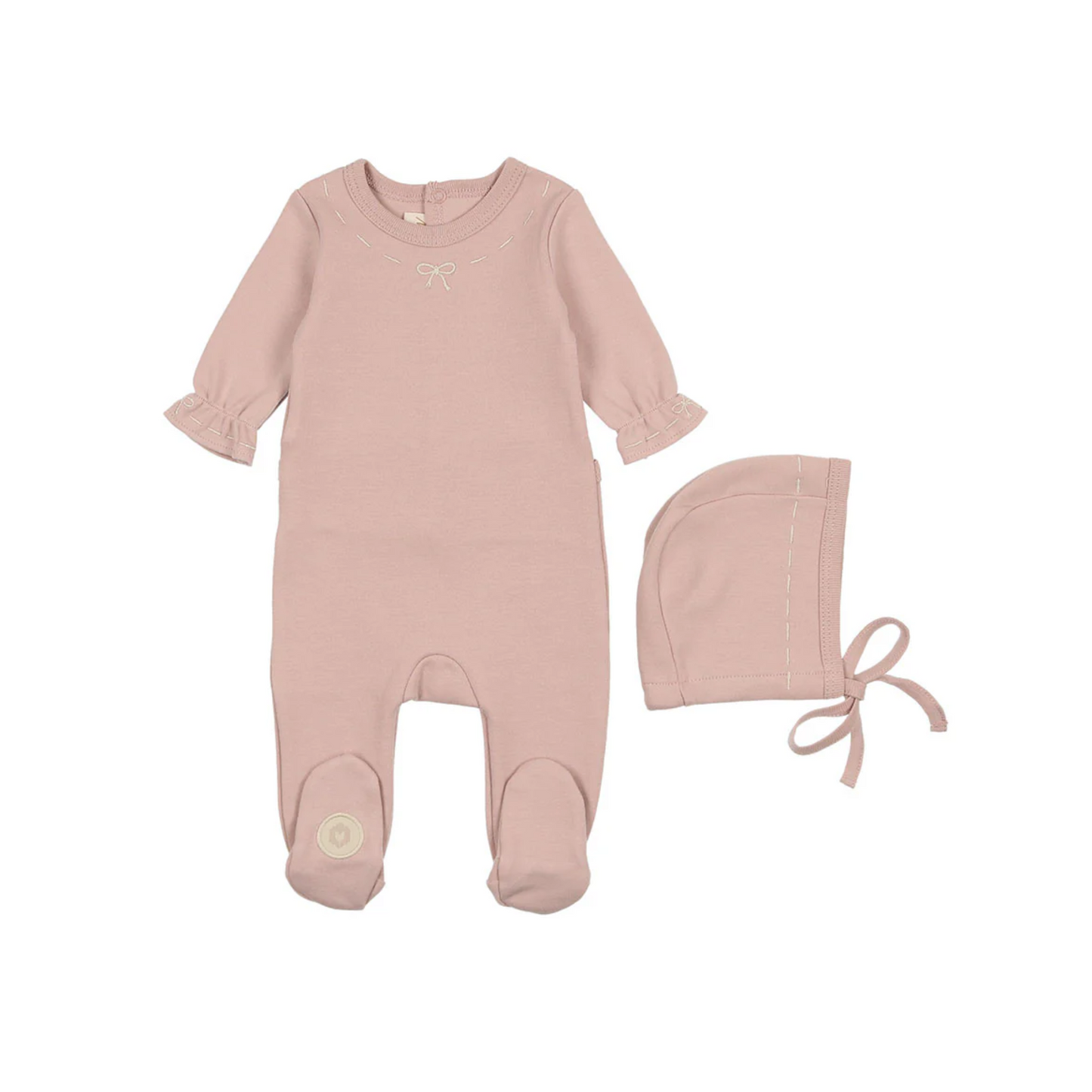 Mon Tresor Soft Stitches Girl Footie Set