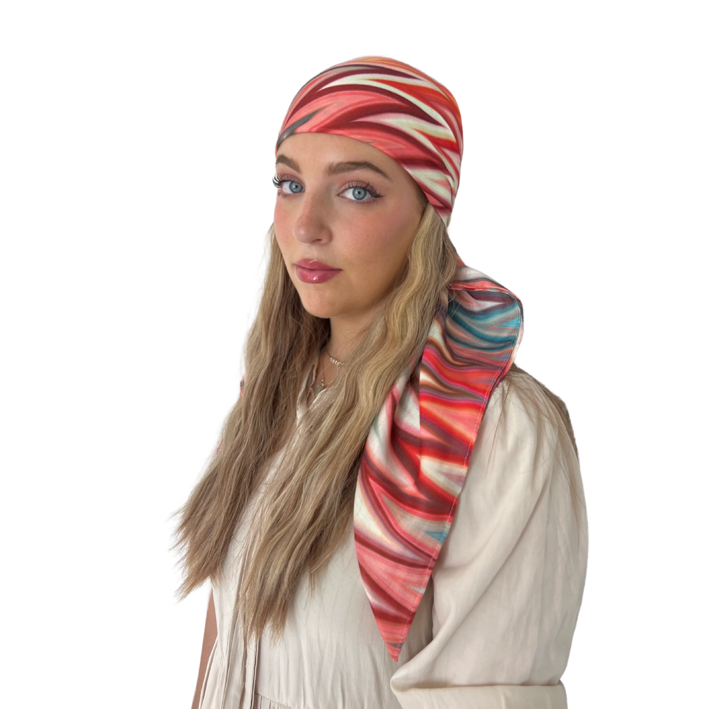 The Scarf Bar Vibrant Chevron Headscarf 90x90