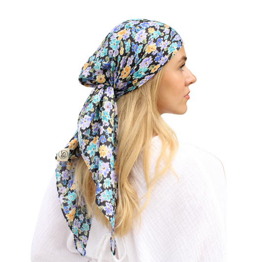 The Scarf Bar Mini Floral Headscarf 90x90