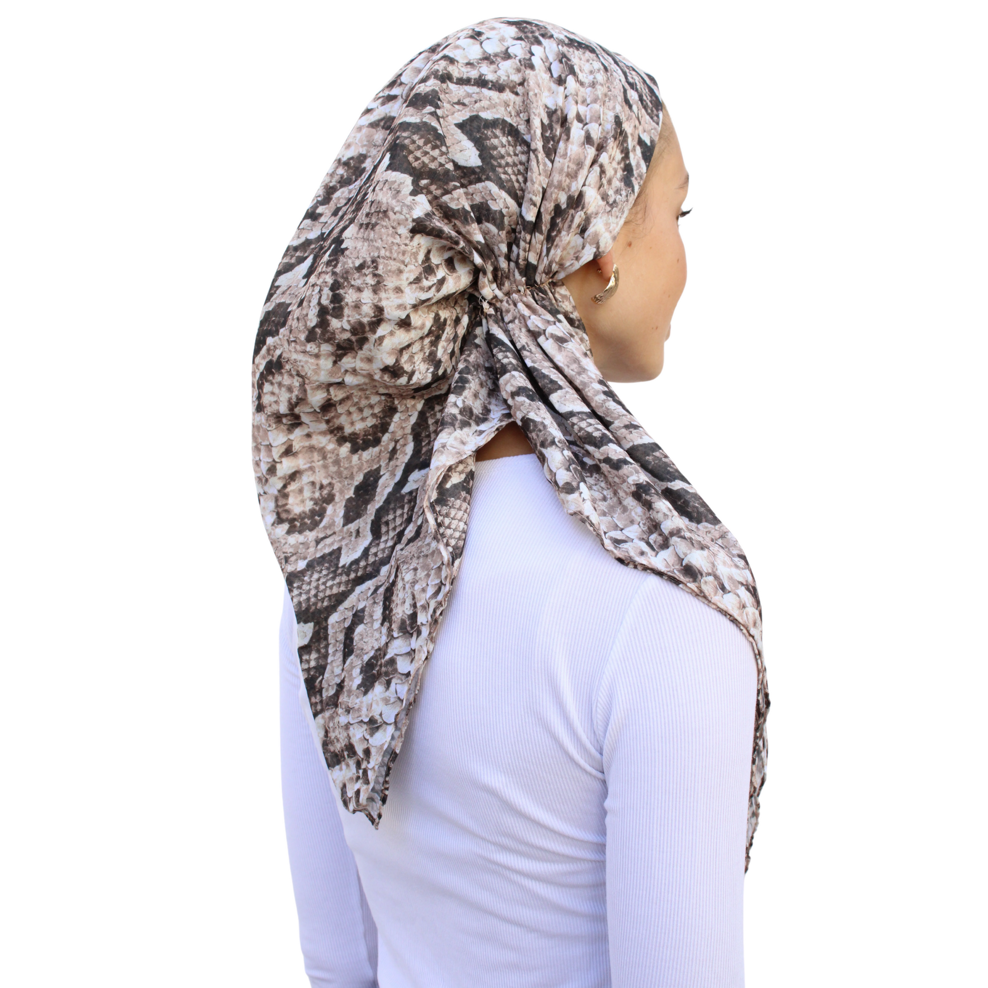 The Scarf Bar Classic Snake Skin With Velvet Grip Headscarf