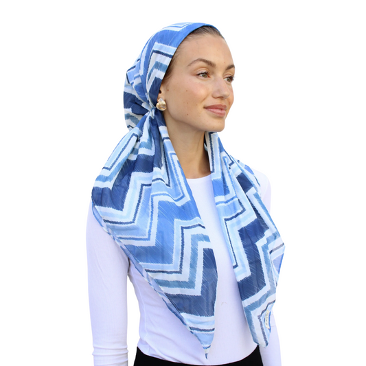 The Scarf Bar Classic Chevron With Velvet Grip Headscarf