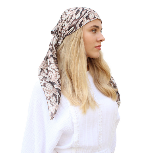 The Scarf Bar Snake Skin Headscarf 78x78