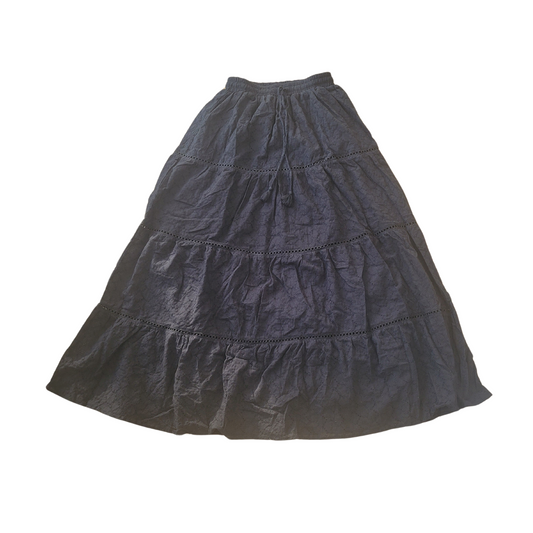 Global Love Maxi Eyelet Tiered Skirt