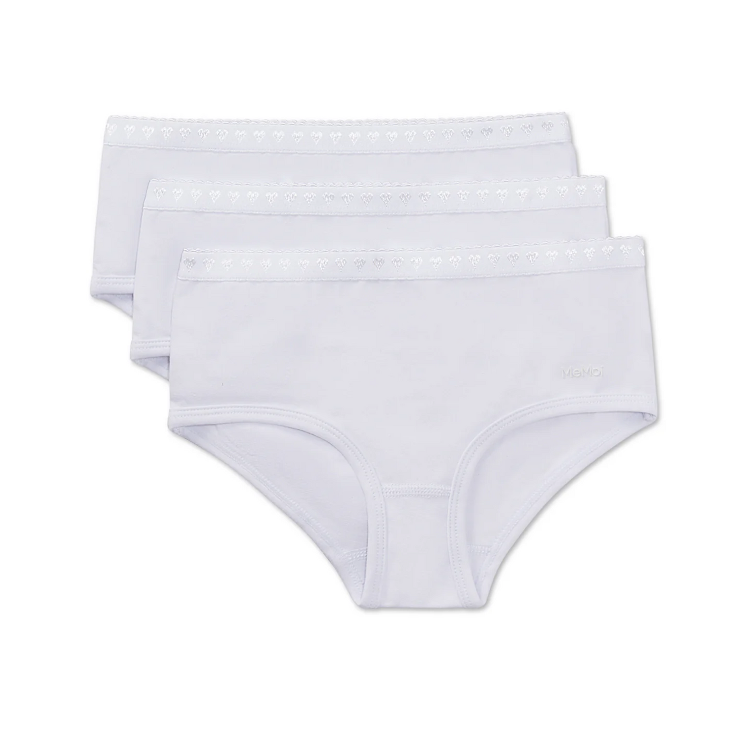Memoi Girls 3 Pair Pack Solid Briefs