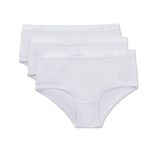 Memoi Girls 3 Pair Pack Solid Briefs