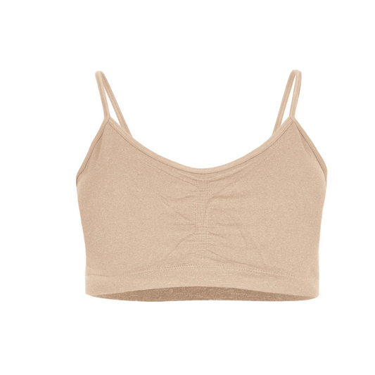 Memoi Girls 2 Pair Pack Gathered Front Cup Training Bra