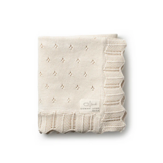 Domani Home Scalloped Pointelle Blanket