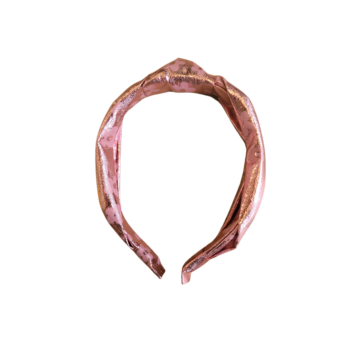 Bari Lynn Crystallized Metallic Flower Knot Headband