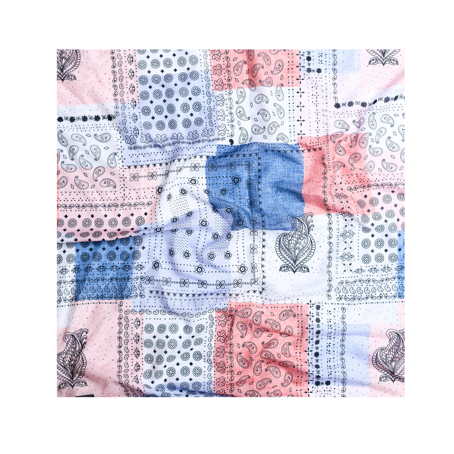 Nicsessories Denim/Coral Bandana Headscarf