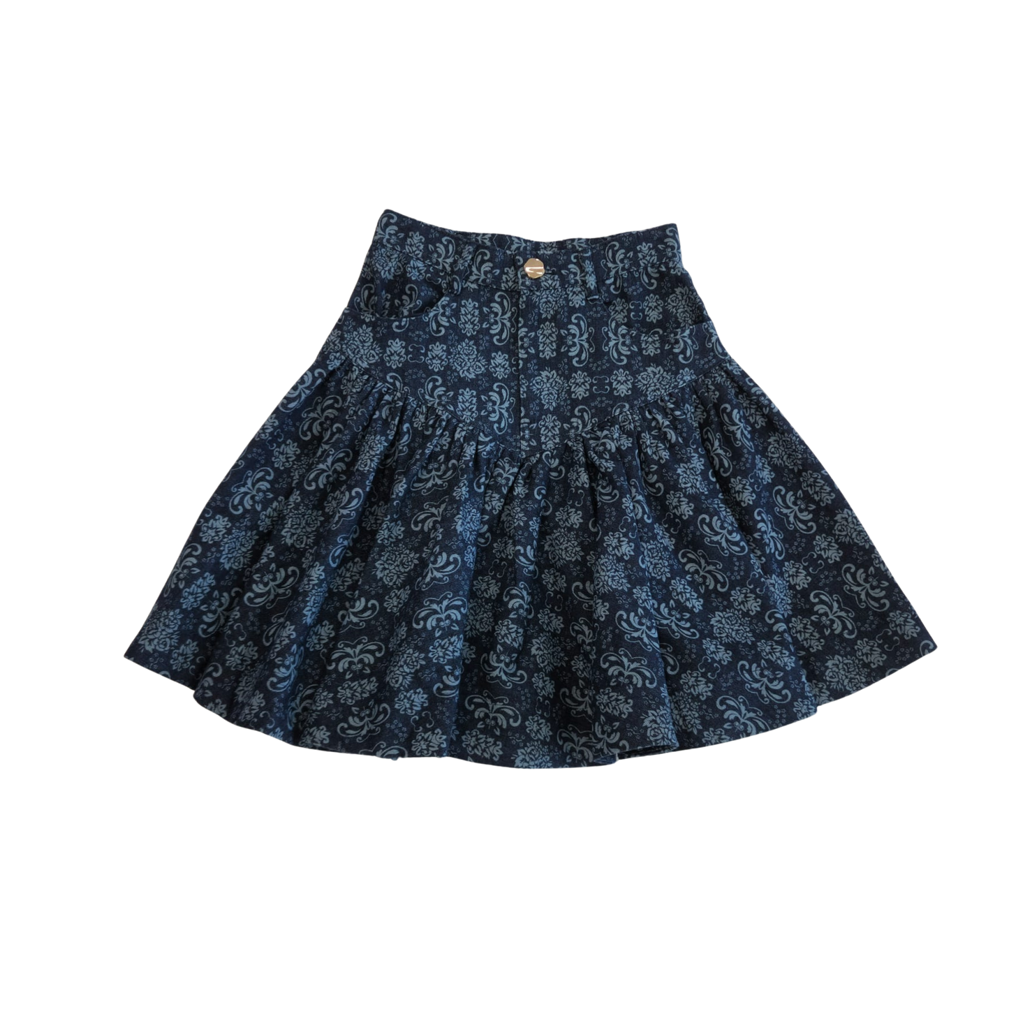 Steph Fleur De Lis Short Denim Skirt