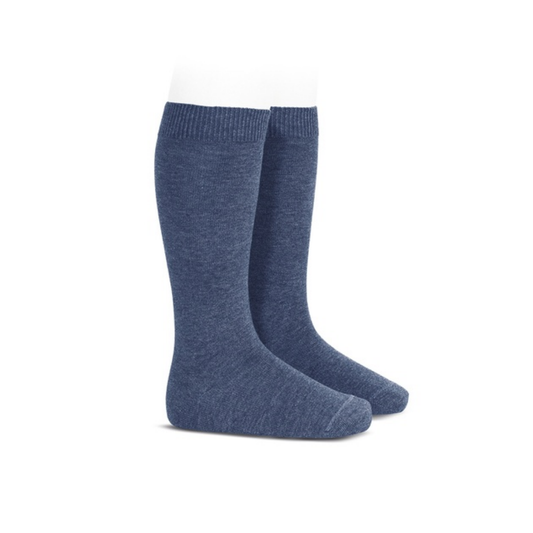 Condor 490 Denim Flat Cotton Knee Socks