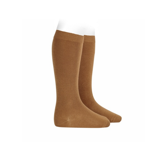 Condor 688 Cinnamon Flat Cotton Knee Socks