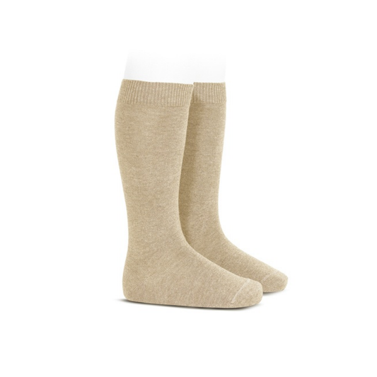 Condor 316 Nougat Flat Cotton Knee Socks