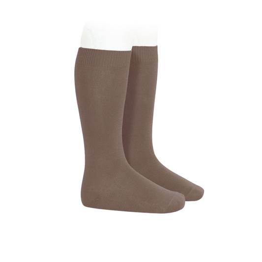 Condor 314 Rust Flat Cotton Knee Socks