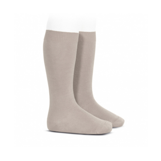 Condor 344 Tan Flat Cotton Knee Socks