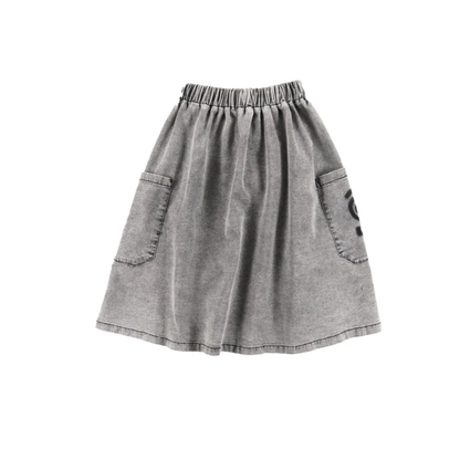 Loud Time Midi Stone Wash Skirt