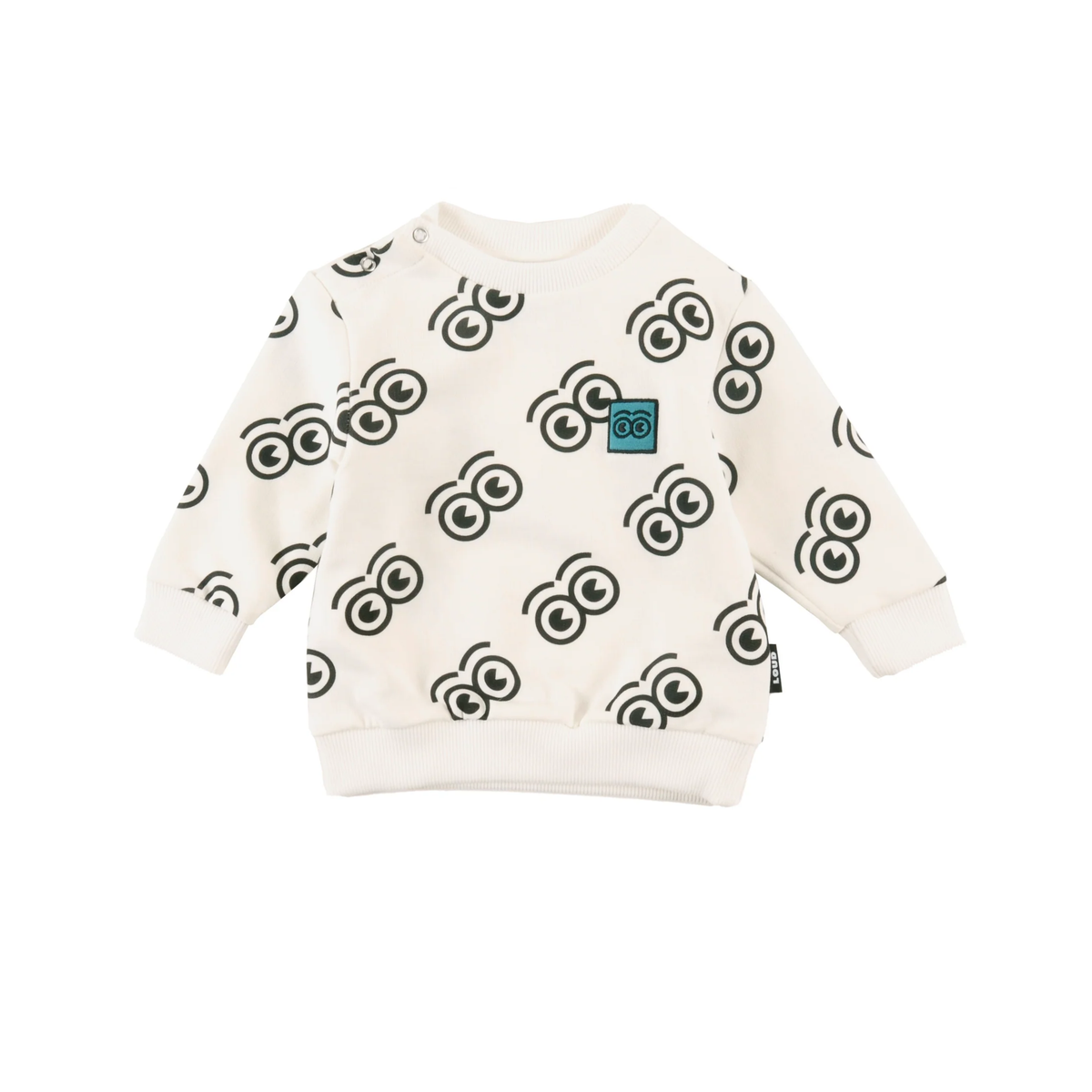 Loud Baby Regular Fit Logo Eyes Allover Print Sweatshirt