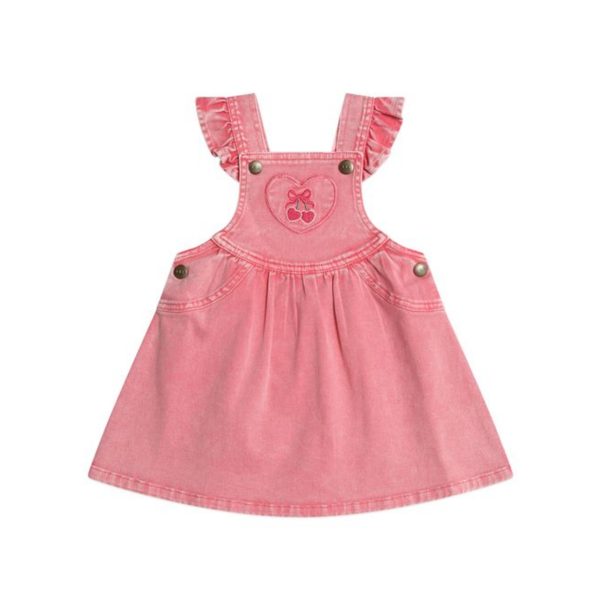 Huxbaby Cherry Heart Vintage Pinafore Dress