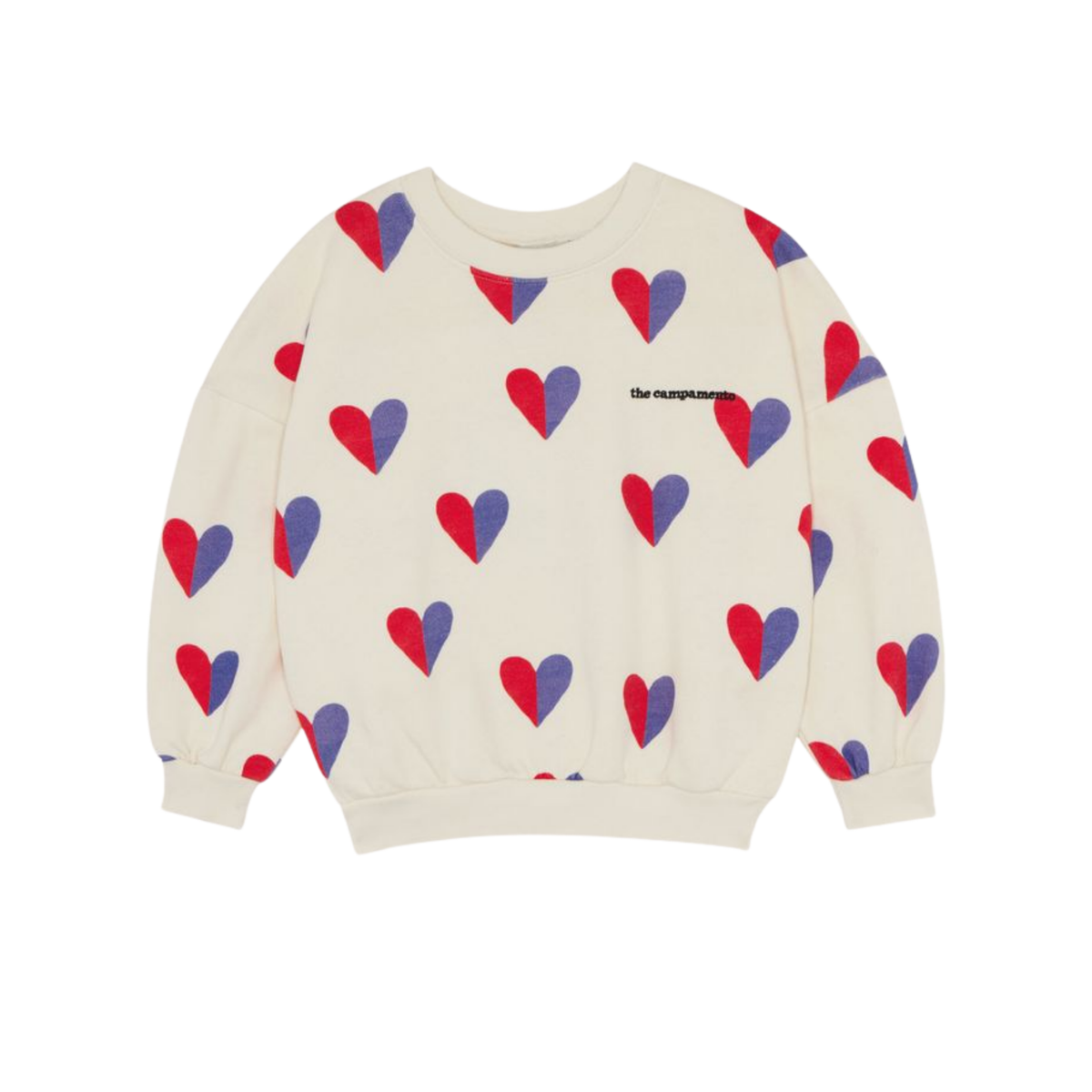 The Campamento Bicolor Hearts Sweatshirt