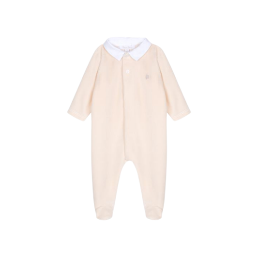 Patachou Collar velour Footie