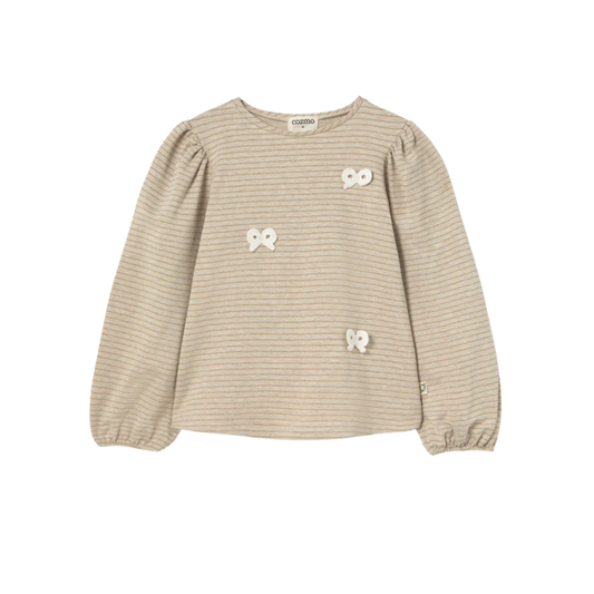 Cozmo Striped Elastic Fleece T-Shirt