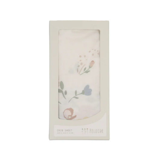 Peluche Floral Crib Sheet