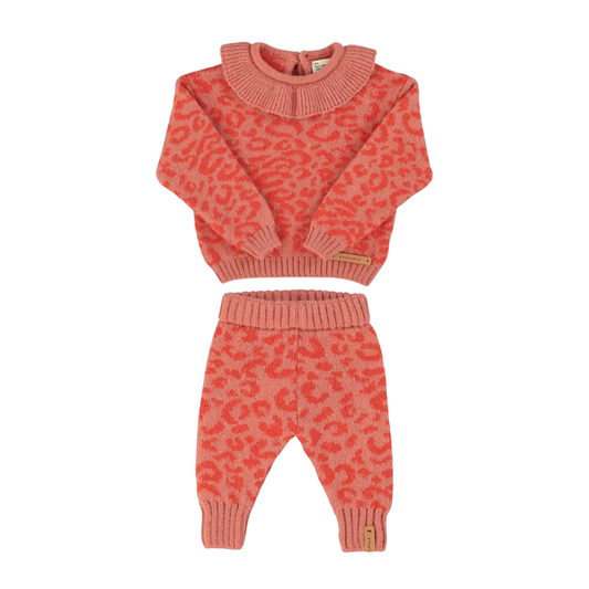 Piupiuchick Animal Print Knitted Set