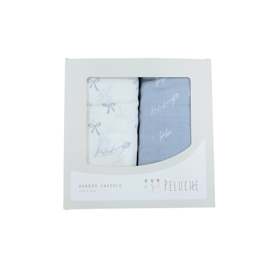 Peluche Bebe Bow Swaddle 2Pk