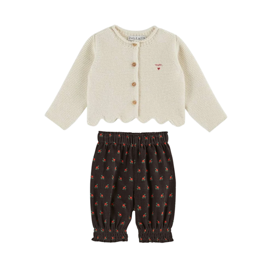 Emile et Ida  Point Mousse Cardigan Set