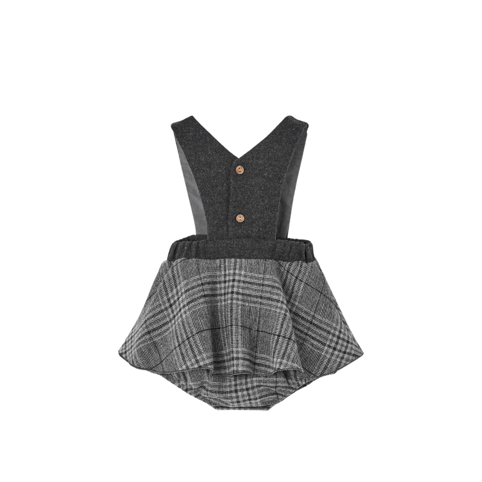 Popelin Plaid Woollen Romper – Tiptoe Boutique