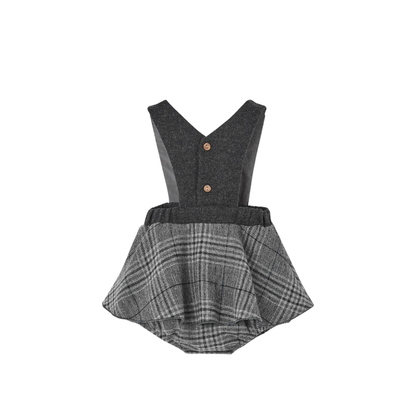 Popelin Plaid Woollen Romper