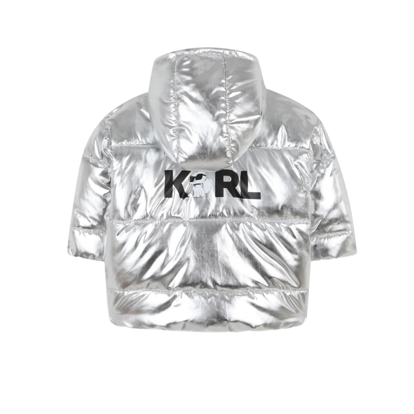 Karl Lagerfeld Metallic Puffer Coat