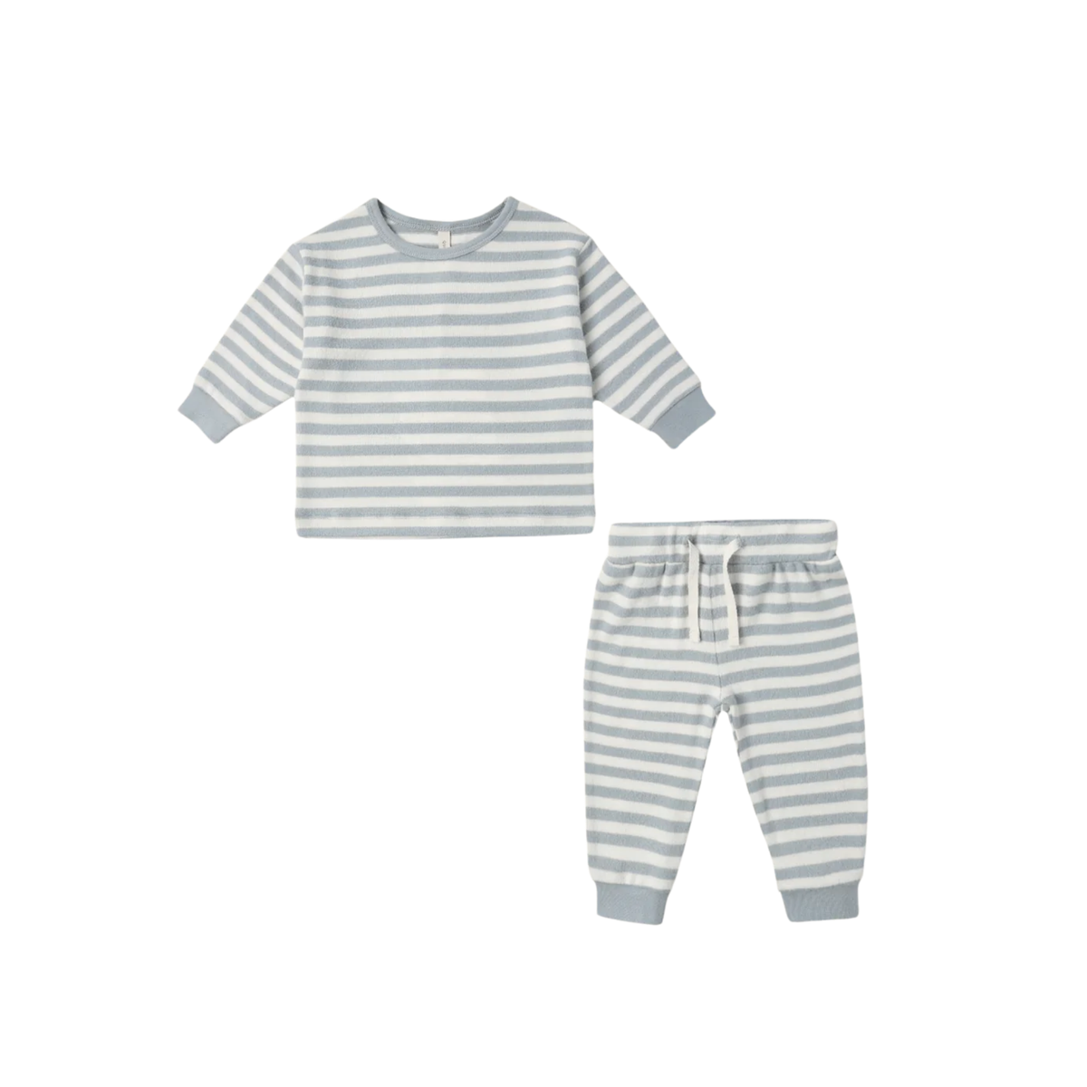 Quincy Mae Blue Stripe Cozy Set