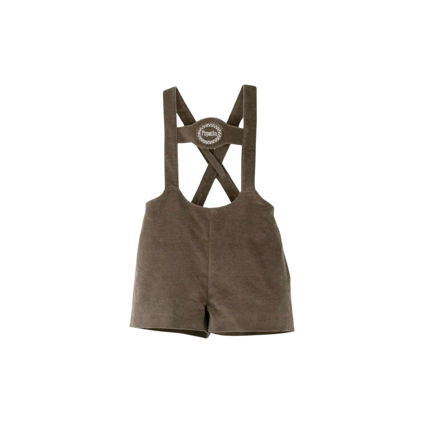 Popelin Velvet Short Dungarees