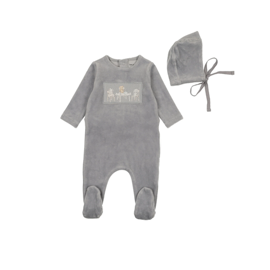 Bee And Dee Tea Time Velour Footie