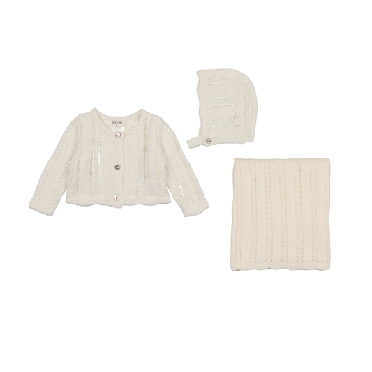 Bee And Dee Crochette Velour Blanket Set