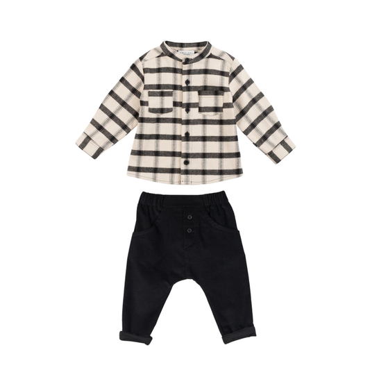 Yell-Oh Overshirt Plaid Set