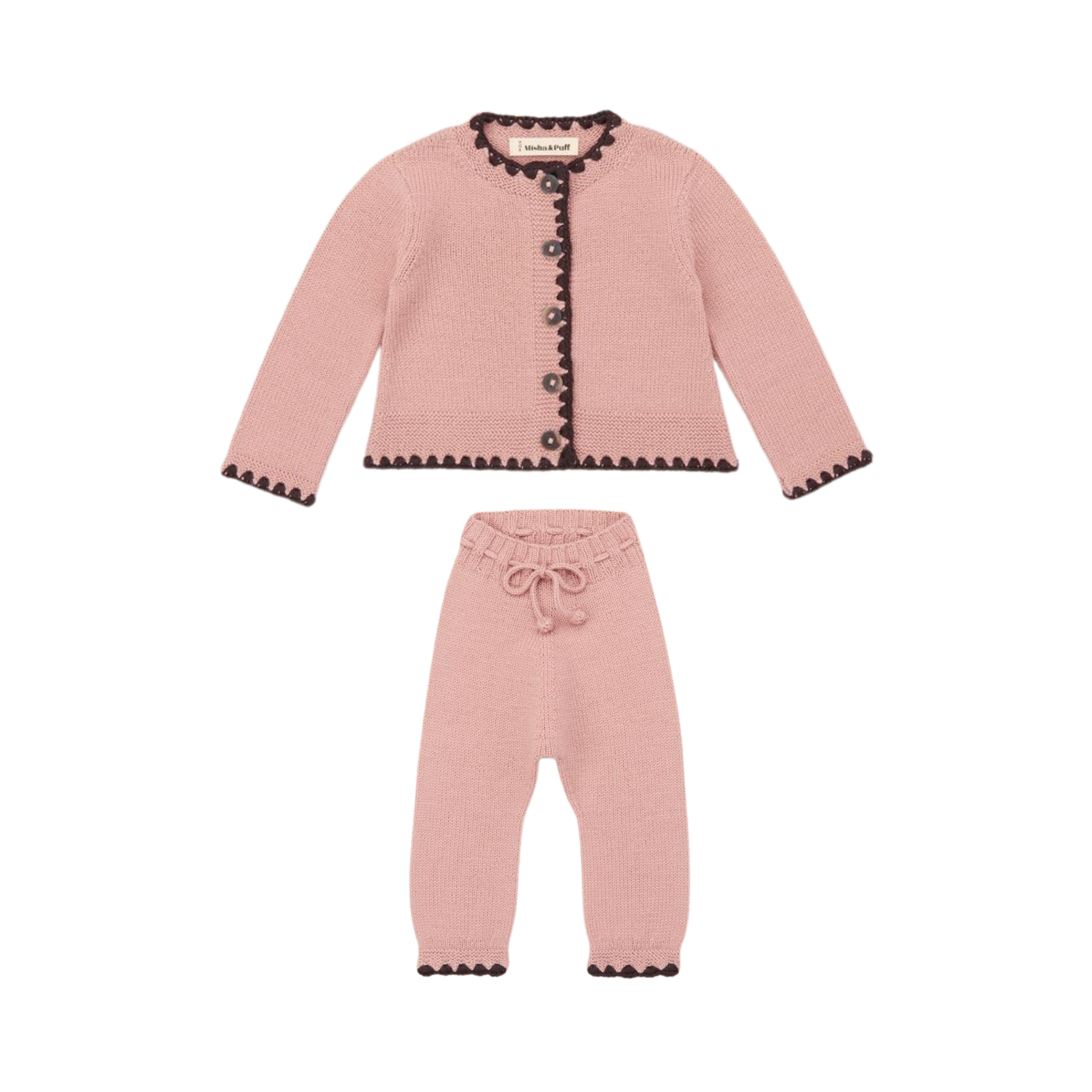 美品misha & puff 7-8y Misha & Puff Baby Crochet Trim Darling Cardigan Set – Tiptoe