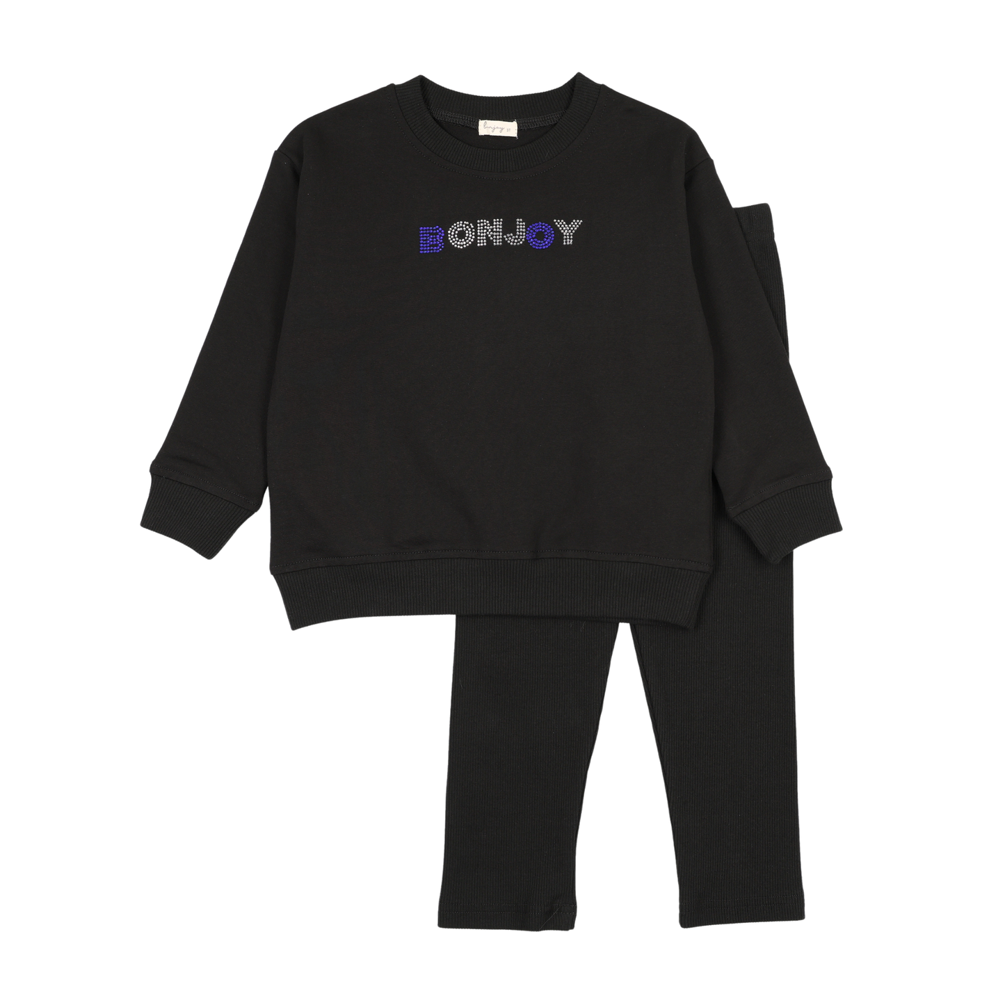 Bonjoy Rhinestone Sweatshirt Set