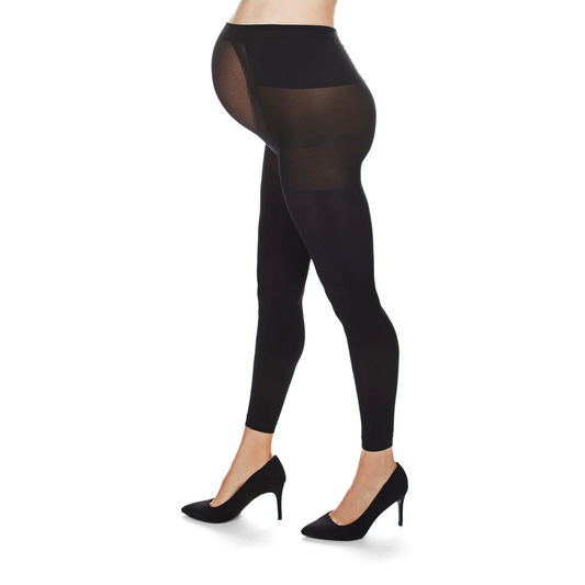 Memoi Womens Opaque Maternity Footless Tights with Extra Large Waist - Ma-343