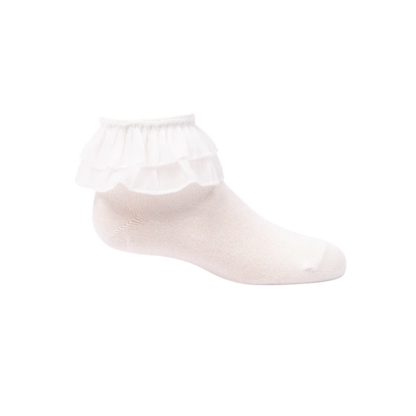 Zubii Chiffon Double Ruffle Ankle