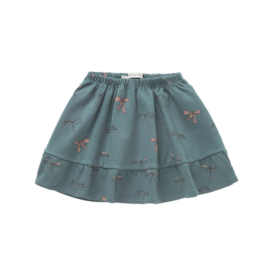 Sproet & Sprout Ruffle Bow Print Skirt