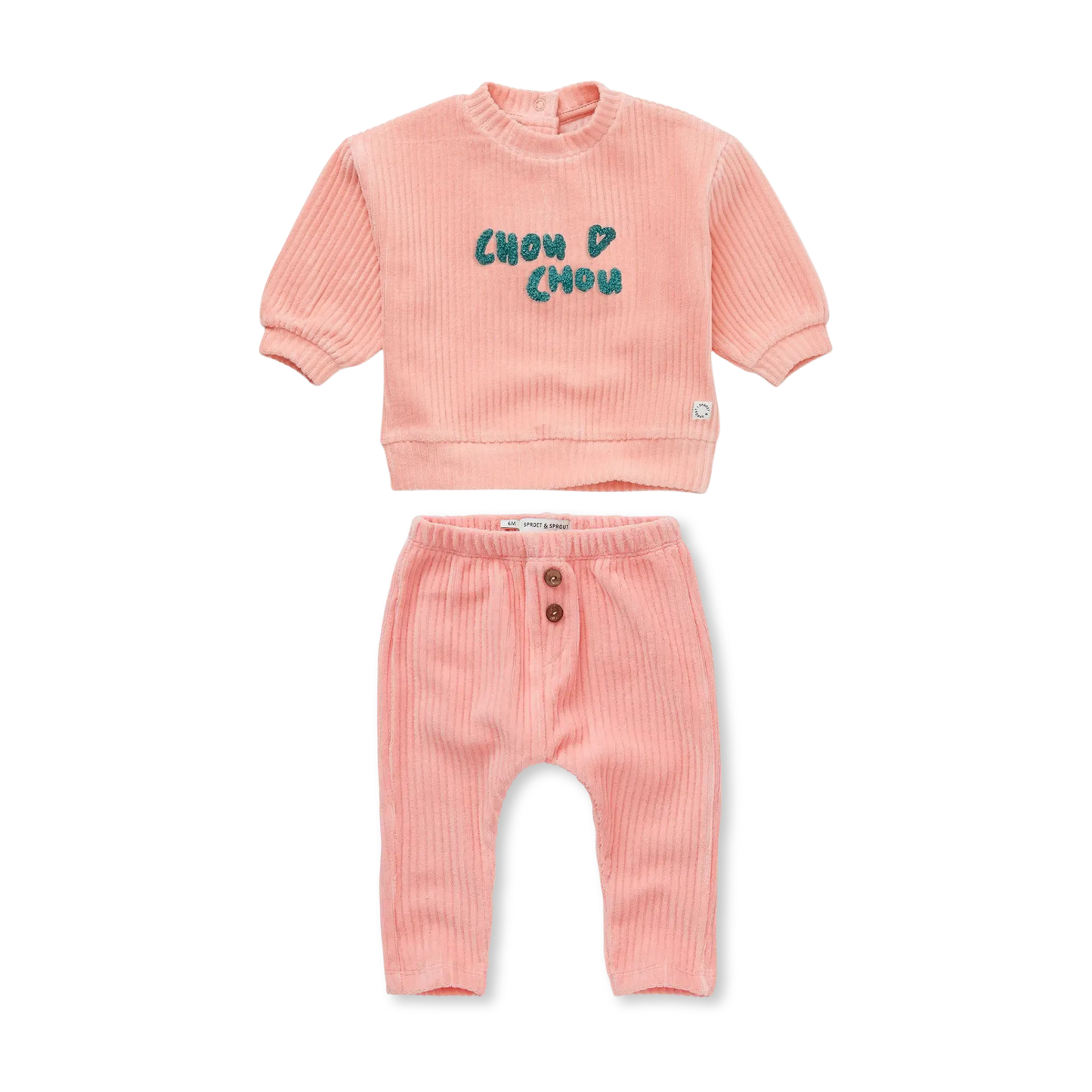 Sproet & Sprout Baby Velvet Rib Sweatshirt Set