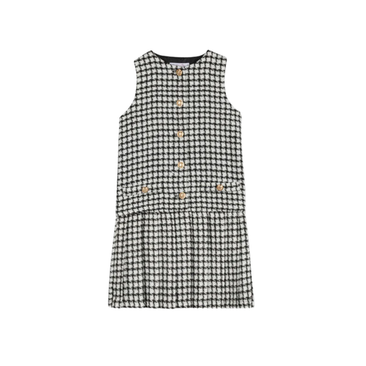 Papillon  Plaid Button Detailed Jumper