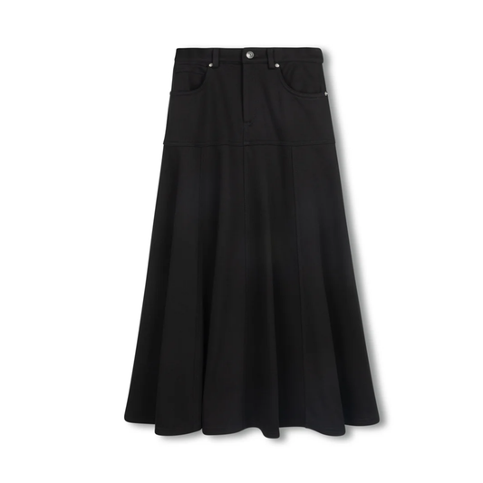 Vibe  Sweatshirt Flyfront Flair Midi Skirt
