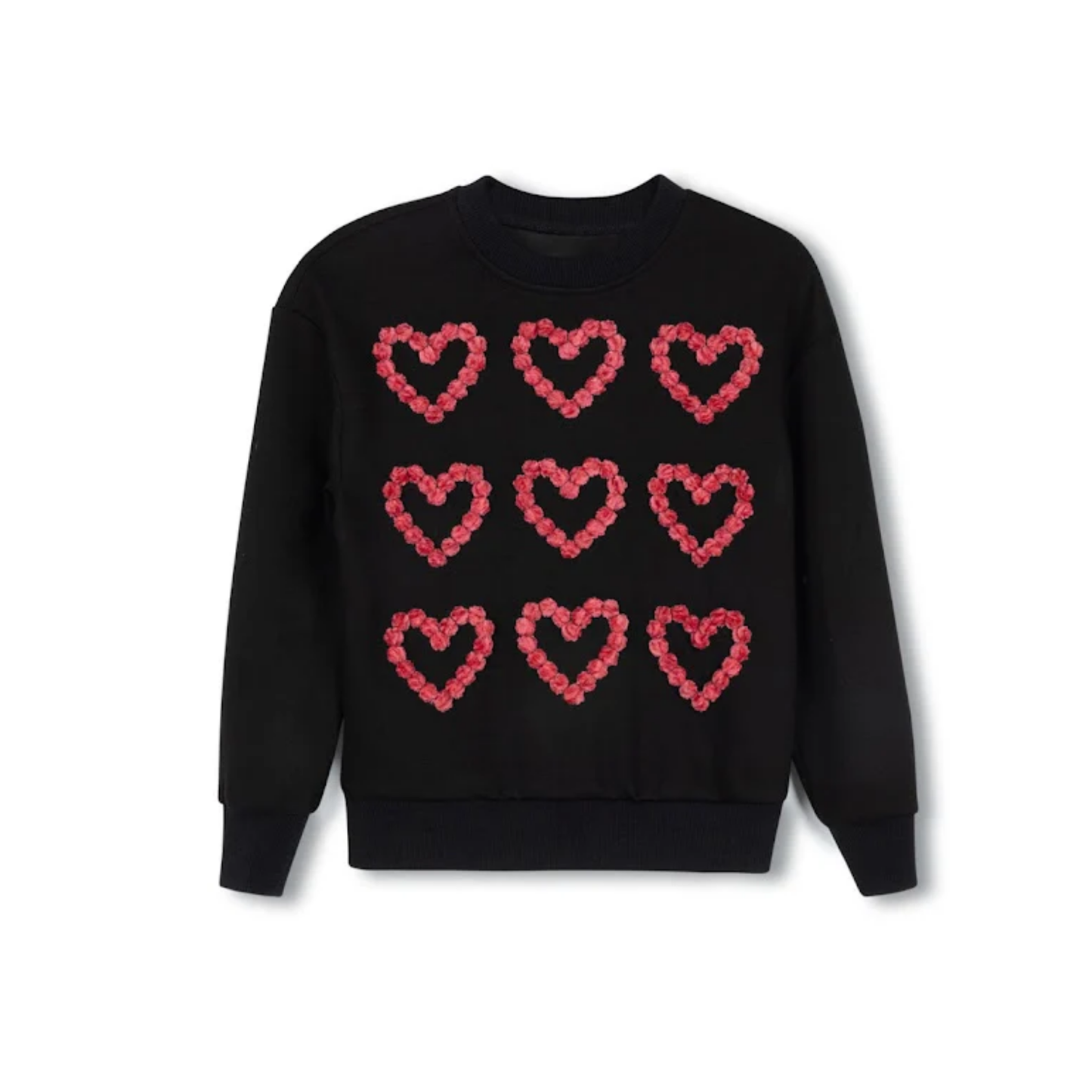 Hello Yellow  Pom Pom Heart Sweatshirt
