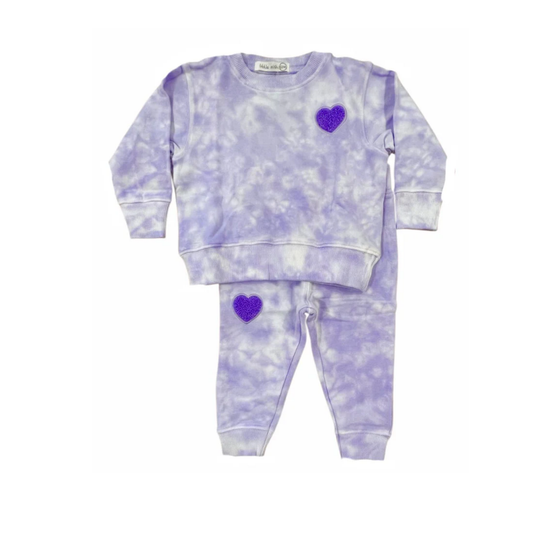 Little Mish Heart Tie Dye Set