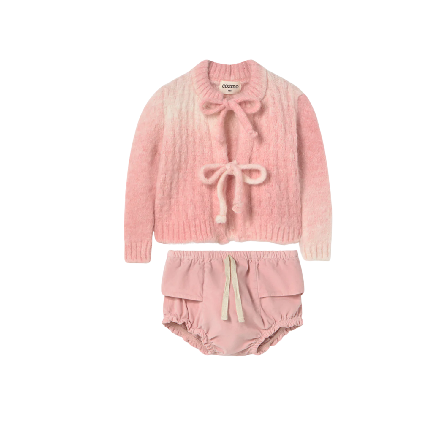 Cozmo Soft Dyed Tricot Cardigan Set