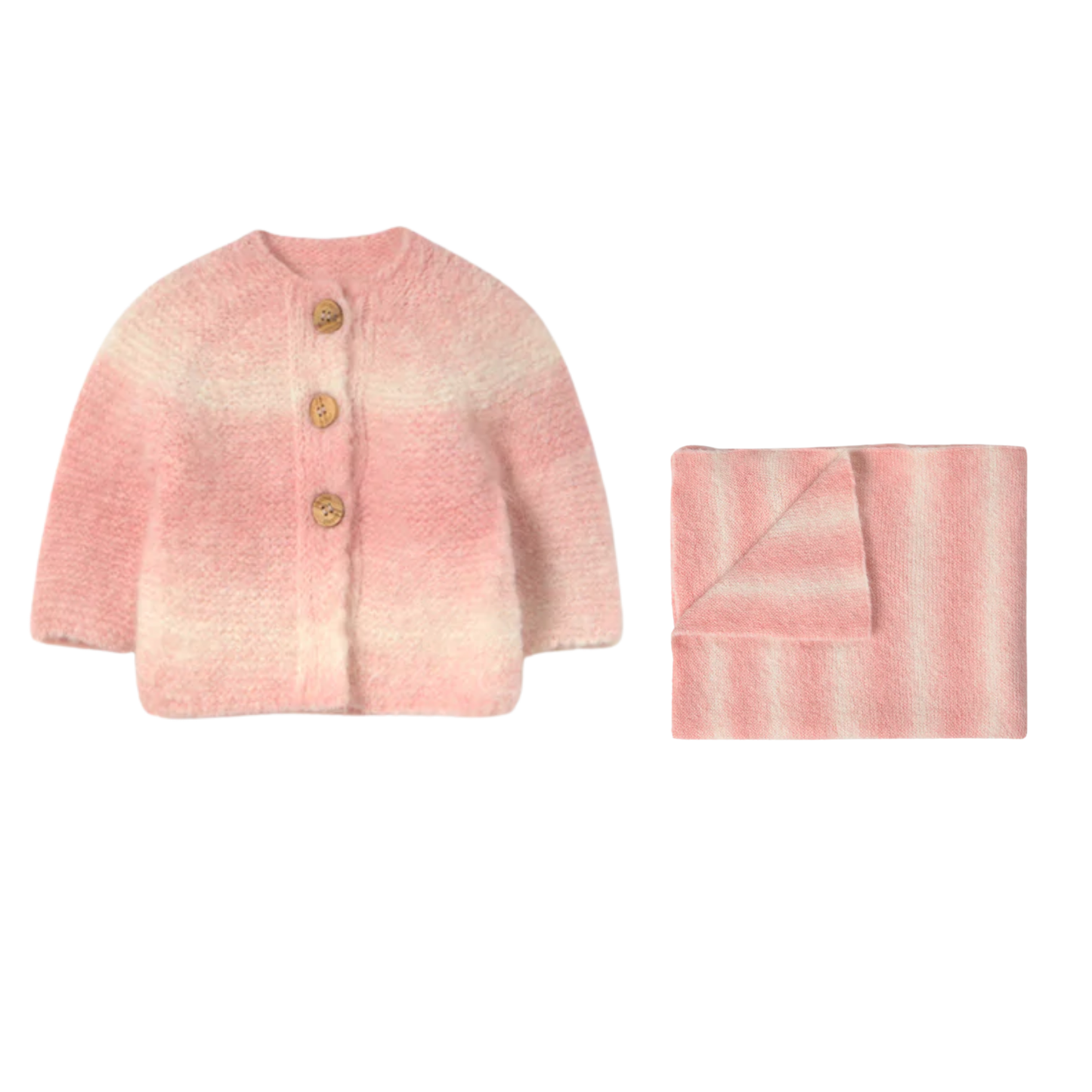 Cozmo Soft Dyed Tricot Cardigan with Blanket